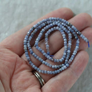 2.8mm Natural Lavender Blue Sapphire Beads Faceted Rondelle Gemstone for DIY Jewelry Making