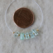 Natural Nigerian Emerald Stick Beads Tube 5-6mm Raw Emerald Gemstone for DIY Jewelry Making Earrings Pendant Supplies