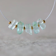 Natural Nigerian Emerald Stick Beads Tube 5-6mm Raw Emerald Gemstone for DIY Jewelry Making Earrings Pendant Supplies