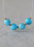 Rare AAA Blue Ridge Orvil Jack Turquoise Nugget Beads Smooth 6mm 4PCs Nevada Turquoise Gemstone Beads DIY Jewelry Making