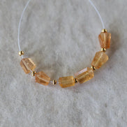 Tiny Natural Brazilian Imperial Topaz Nugget Beads Slices Chunks 6 Pcs Yellow Gemstone for DIY Jewelry Making Earrings Supplies