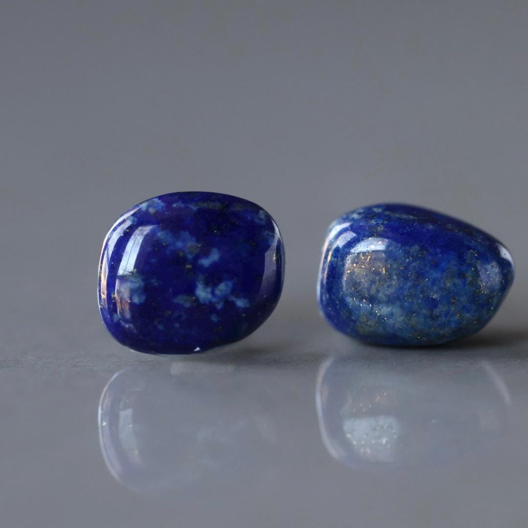 AAA Lapis lazuli Nugget Beads Chunks Lapis Pebble 4 Pieces Freeform Chunks Rough Gemstone Beads Jewelry Making Beading Craft Gift Beads
