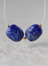 Lapis Lazuli Nugget Beads – Natural Pebble Gemstone - 4 pcs