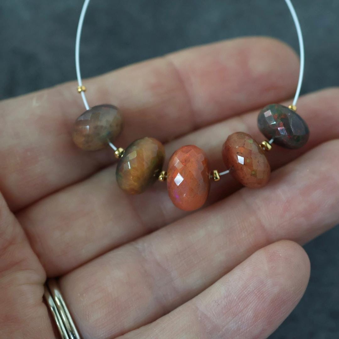 Large 10-12mm Ethiopian Opal Beads Natural Disco Welo Opal Natural Gemstone For DIY Jewelry Making