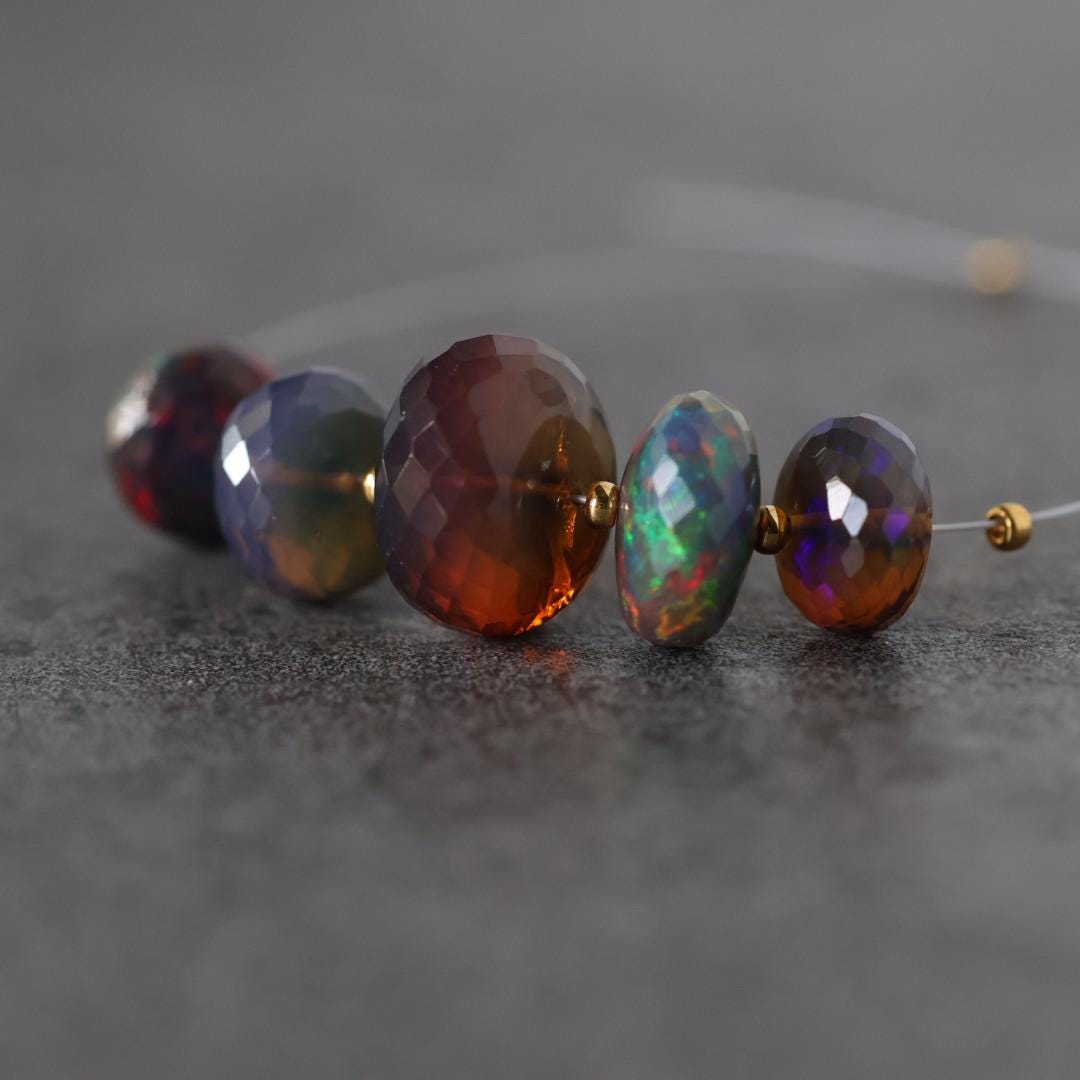 Large 13mm 8mm Ethiopian Opal Beads Natural Disco Welo Opal Natural Gemstone For DIY Jewelry Making