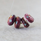 Large 17mm Purple Spiny Oyster Bead with Turquoise Inlay Heishi Beads Natural Shell for DIY Jewelry Making Supplies