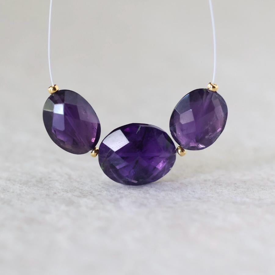 Large Natural African Amethyst Oval Beads Faceted 10-12mm Gemstone for DIY Jewelry Making Supplies