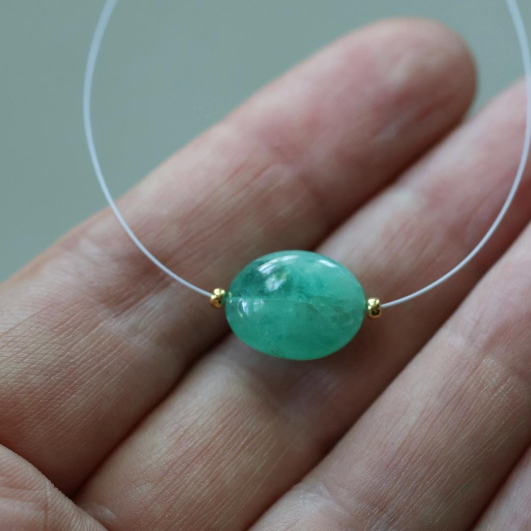 Large Natural Zambian Emerald Smooth Bead 10x13mm Nugget Stone Chunk Gemstone Bead for DIY Jewelry Making