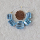 Large Swiss Blue Topaz Beads Nuggets Faceted Chunks Stones 11-16mm x 9-14mm Gemstone for DIY Jewelry Making
