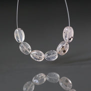 Lepidocrocite in Quartz Oval Beads Smooth 6x8mm 6 Pcs Natural Gemstone DIY Jewelry Making Earrings Necklace January Birthstone