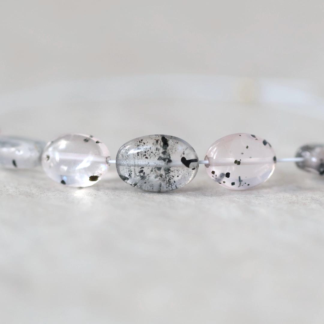 Lepidocrocite in Quartz Oval Beads Smooth 6x8mm 6 Pcs Natural Gemstone DIY Jewelry Making Earrings Necklace January Birthstone