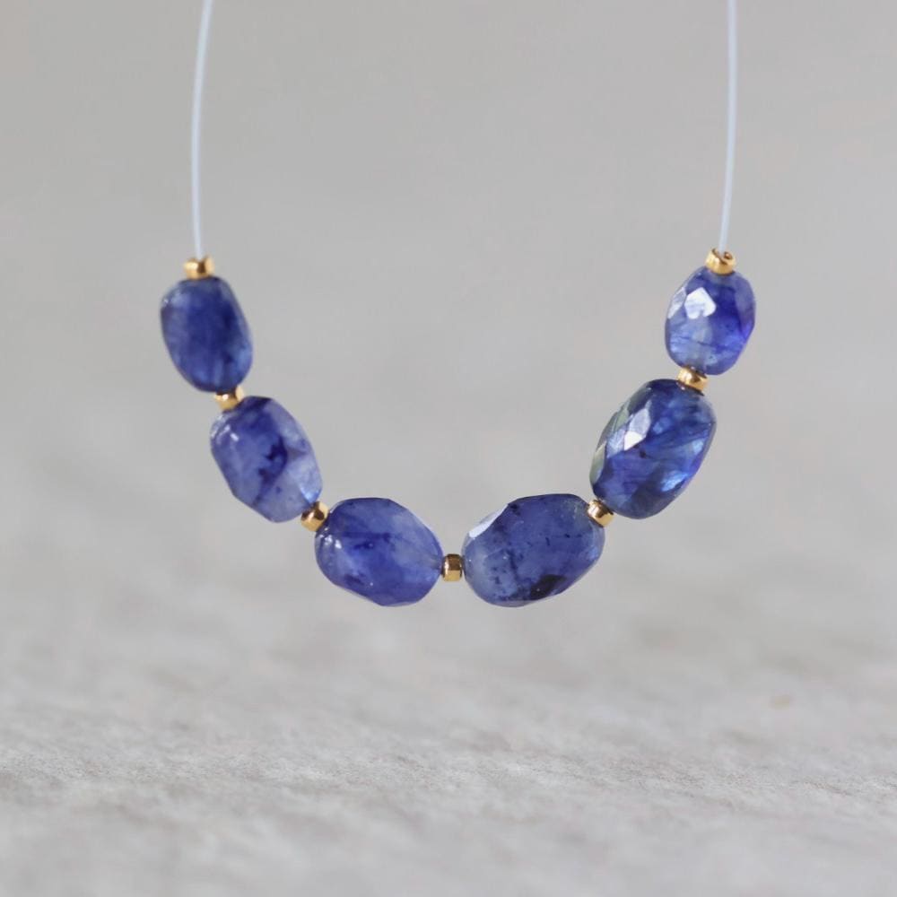 Madagascar Blue Sapphire Beads Oval Faceted 5x7mm Nugget Stone Chunk Gemstone Bead for Jewelry Making Beading Craft Gift Bead
