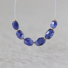 Madagascar Blue Sapphire Beads Oval Faceted 5x7mm Nugget Stone Chunk Gemstone Bead for Jewelry Making Beading Craft Gift Bead