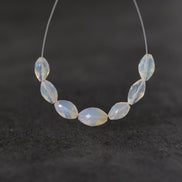 Milky Ethiopian Opal Barrel Beads Faceted Natural Disco Welo Opal Genuine Bead Oval For DIY Jewelry Making Earrings Gift October Birthstone