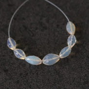 Milky Ethiopian Opal Barrel Beads Faceted Natural Disco Welo Opal Genuine Bead Oval For DIY Jewelry Making Earrings Gift October Birthstone