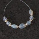 Milky Ethiopian Opal Barrel Beads Faceted Natural Disco Welo Opal Genuine Bead Oval For DIY Jewelry Making Earrings Gift October Birthstone