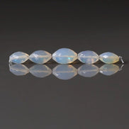 Milky Ethiopian Opal Barrel Beads Faceted Natural Disco Welo Opal Genuine Bead Oval For DIY Jewelry Making Earrings Gift October Birthstone