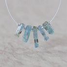Minas Gerais Aquamarine Stick Beard Raw Gemstone Tubes Natural Brazilian Aquamarine Gemstone Briolettes for DIY Jewelry Making
