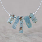Minas Gerais Aquamarine Stick Beard Raw Gemstone Tubes Natural Brazilian Aquamarine Gemstone Briolettes for DIY Jewelry Making