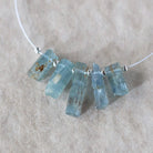 Minas Gerais Aquamarine Stick Beard Raw Gemstone Tubes Natural Brazilian Aquamarine Gemstone Briolettes for DIY Jewelry Making