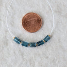 Mini Moss Teal Kyanite Beads Faceted Baguette Rectangle 5 PCs Natural Gemstone for DIY Jewelry Making Earring Supplies