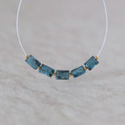 Mini Moss Teal Kyanite Beads Faceted Baguette Rectangle 5 PCs Natural Gemstone for DIY Jewelry Making Earring Supplies