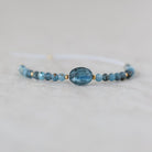 Moss Teal Kyanite Oval Bead Faceted Round Natural Gemstone for DIY Jewelry Making