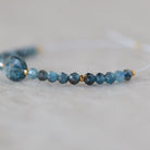 Moss Teal Kyanite Oval Bead Faceted Round Natural Gemstone for DIY Jewelry Making