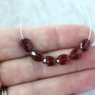 Mozambique Garnet Oval Beads Faceted 6x8mm 6 Pcs Natural Gemstone for DIY Jewelry Making Earrings Necklace