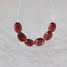 Mozambique Garnet Oval Beads Faceted 6x8mm 6 Pcs Natural Gemstone for DIY Jewelry Making Earrings Necklace