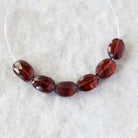 Mozambique Garnet Oval Beads Faceted 6x8mm 6 Pcs Natural Gemstone for DIY Jewelry Making Earrings Necklace