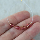 Mystic Pink Topaz Faceted Teardrop Beads Oval 5x7mm 4 Pcs Natural Gemstone for DIY Jewelry Making
