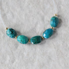 Chrysocolla Oval Nugget Beads – Faceted Oval Natural Gemstone -5 Pcs