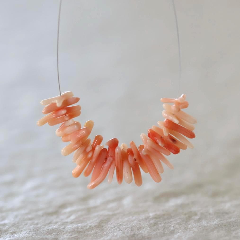 Natural Angel Skin Italian Coral Stick Beads Fancy Tubes Genuine Raw Pink Coral Gemstone for DIY Jewelry Making