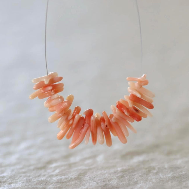Natural Angel Skin Italian Coral Stick Beads Fancy Tubes Genuine Raw Pink Coral Gemstone for DIY Jewelry Making
