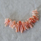 Natural Angel Skin Italian Coral Stick Beads Fancy Tubes Genuine Raw Pink Coral Gemstone for DIY Jewelry Making