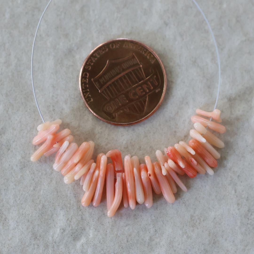 Natural Angel Skin Italian Coral Stick Beads Fancy Tubes Genuine Raw Pink Coral Gemstone for DIY Jewelry Making