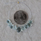 Natural Aquamarine Briolette Beads Smooth Teardrops 7-10mm Gemstone Drops for DIY Jewelry making
