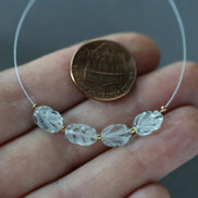 Natural Aquamarine Carved Oval Beads 6x8mm Leaf bead 4Pcs Gemstone Beads March Birthstone DIY Jewelry Making Earrings Supplies