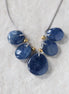 Natural Blue Sapphire Oval Beads Smooth Flat Top Drilled Briolettes 5 PCs 6-10mm Drops Genuine Gemstone DIY Jewelry Making