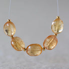 Natural Brazilian Imperial Topaz Oval Beads Faceted 5 Pcs Natural Gemstone Beads for DIY Jewelry Making Earrings Pendants