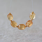 Natural Brazilian Imperial Topaz Oval Beads Faceted 5 Pcs Natural Gemstone Beads for DIY Jewelry Making Earrings Pendants