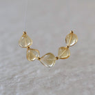 Natural Citrine Heart Beads Smooth 6-9mm 5 Pcs Yellow Gemstone Beads for DIY Jewelry Making