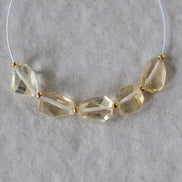 Natural Citrine Nugget Beads Chunks Stones Freeform 6-9mm 5 Pcs Yellow Gemstone for DIY Jewelry Making