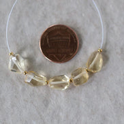 Natural Citrine Nugget Beads Chunks Stones Freeform 6-9mm 5 Pcs Yellow Gemstone for DIY Jewelry Making