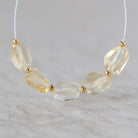 Natural Citrine Nugget Beads Chunks Stones Freeform 6-9mm 5 Pcs Yellow Gemstone for DIY Jewelry Making