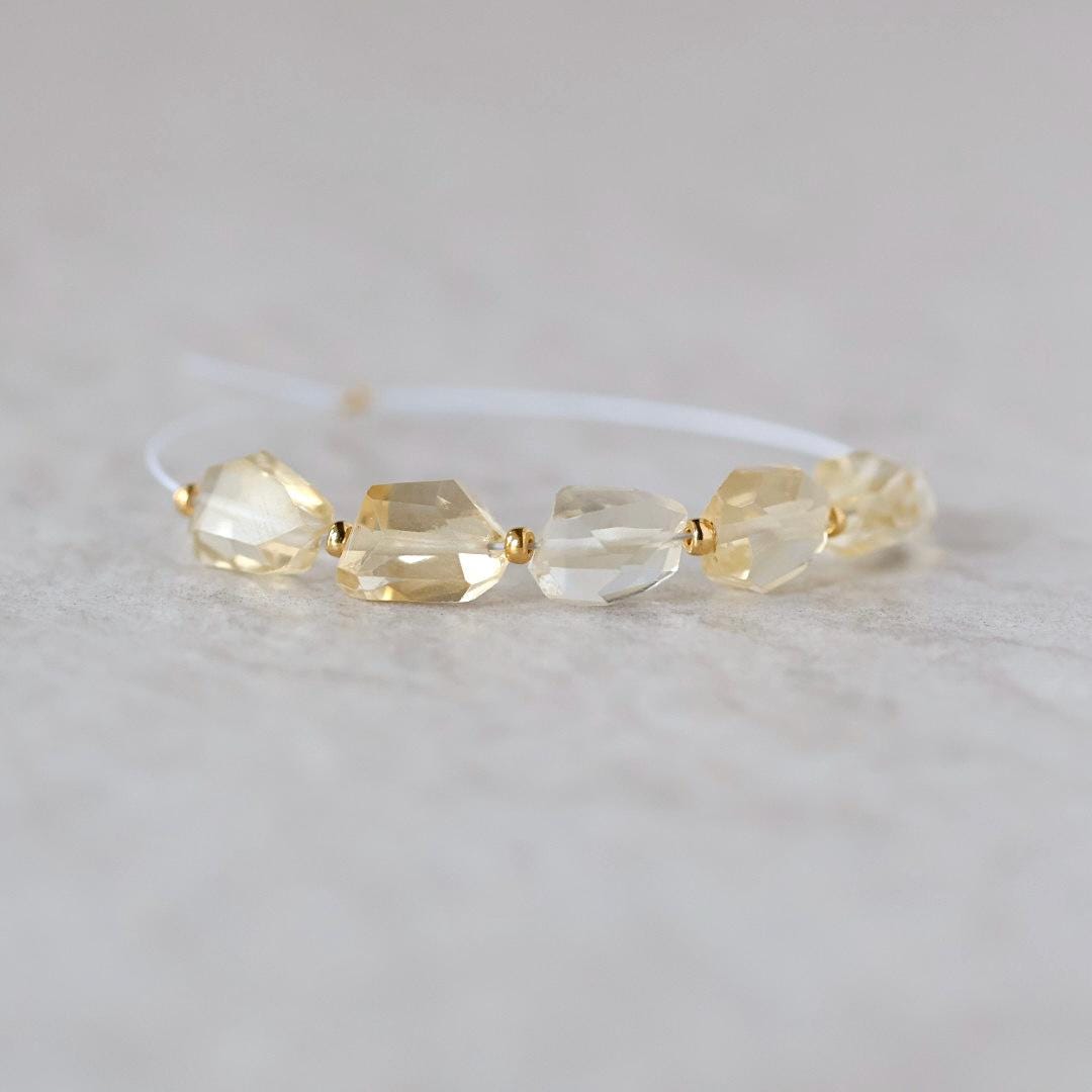 Natural Citrine Nugget Beads Chunks Stones Freeform 6-9mm 5 Pcs Yellow Gemstone for DIY Jewelry Making