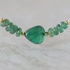 Natural Emerald Beads Smooth Nugget Stone Chunk Gemstone Faceted Rondelle Bead for DIY Jewelry Making