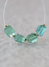Natural Green Fluorite Nugget Bead Faceted Chunks 4 Pcs Gemstone Beads DIY Jewelry Making