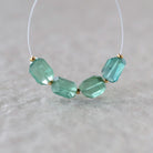 Natural Green Fluorite Nugget Bead Faceted Chunks 4 Pcs Gemstone Beads DIY Jewelry Making